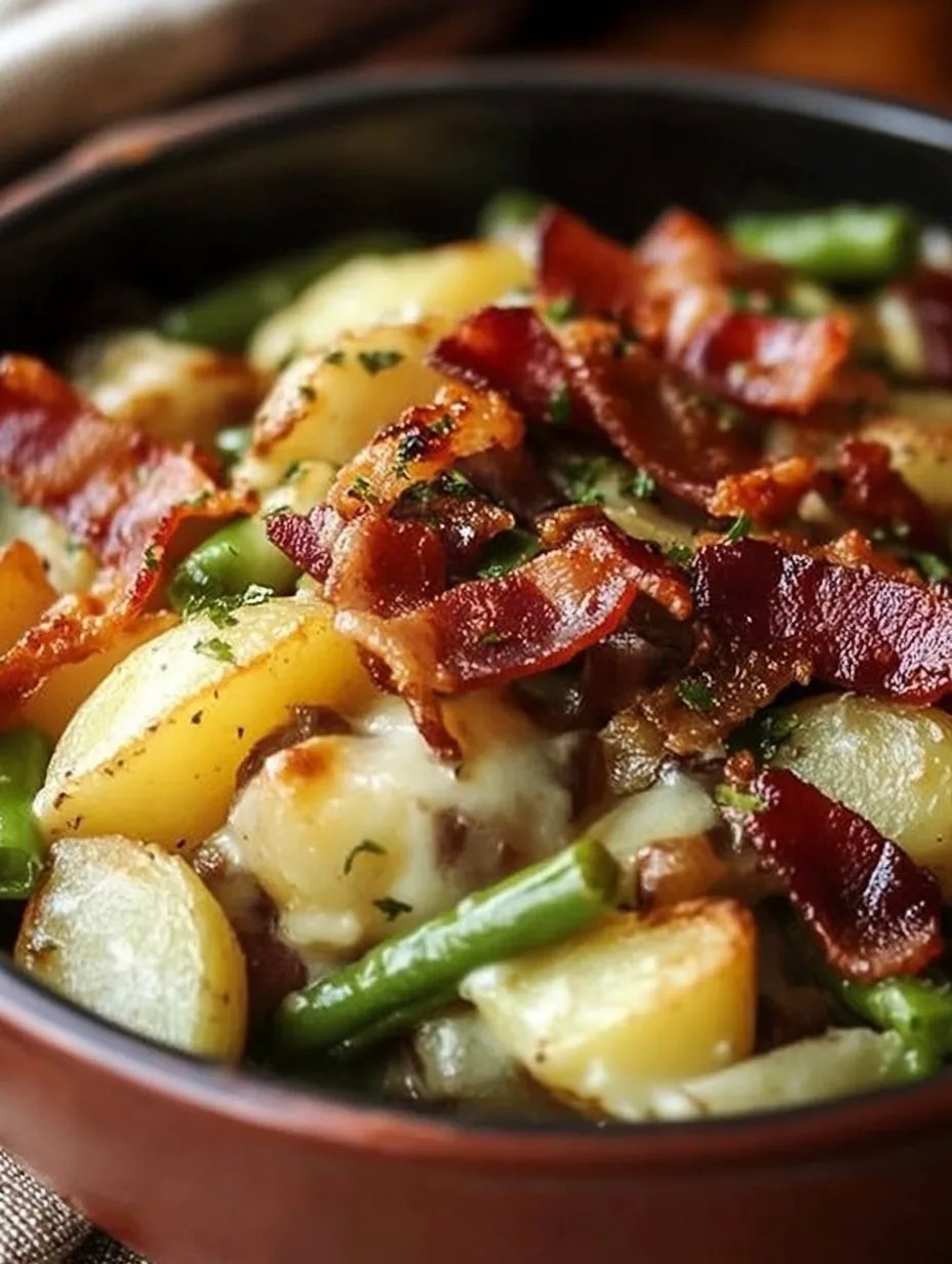 Country Ranch Green Beans and Potatoes with Bacon