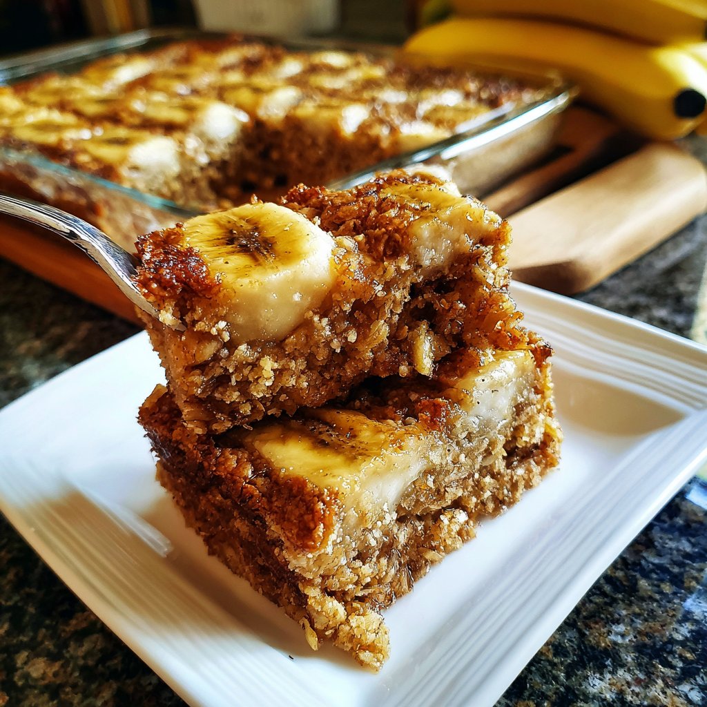 Banana Oat Yogurt Squares