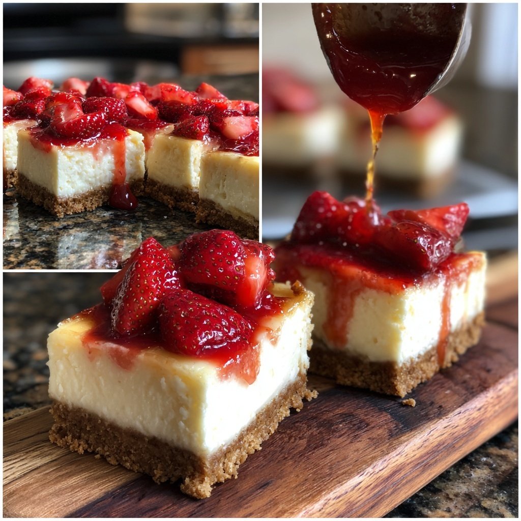 Strawberry Cheesecake Bars No Bake
