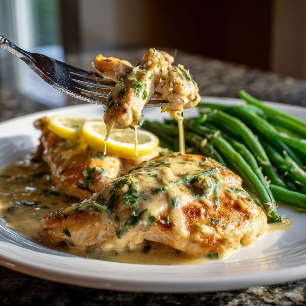 Creamy Lemon Chicken With Green Beans