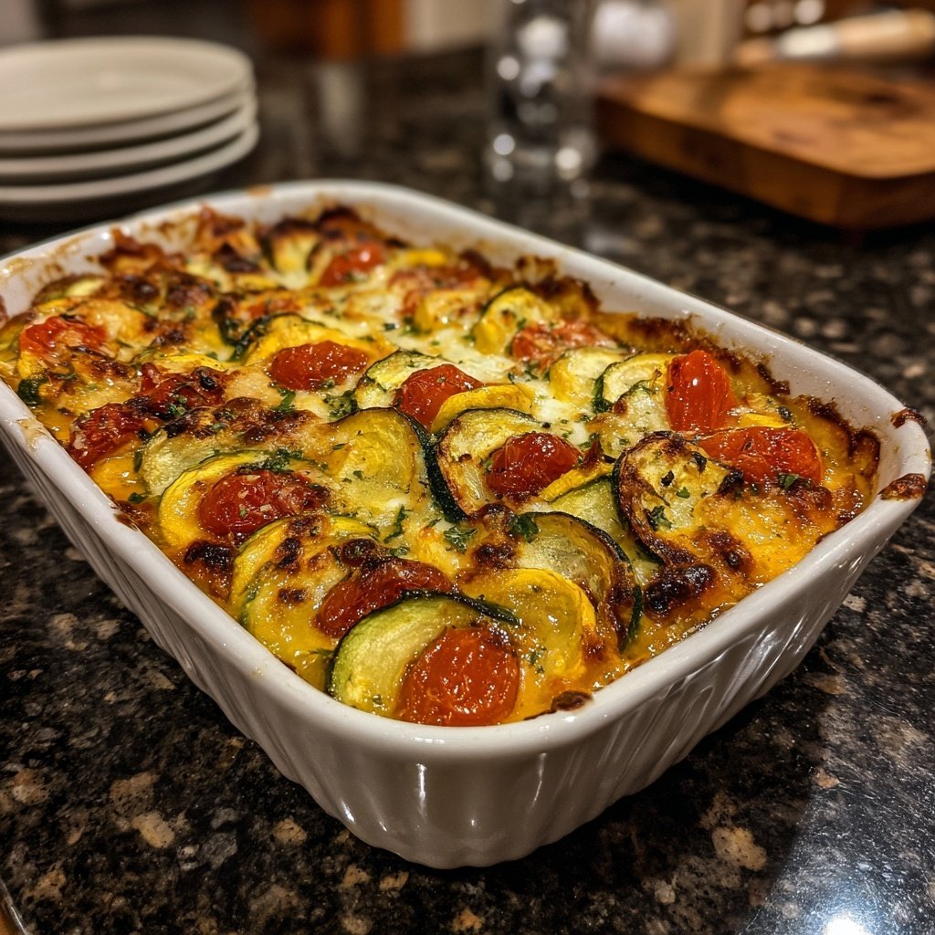 Baked Zucchini And Tomato Casserole