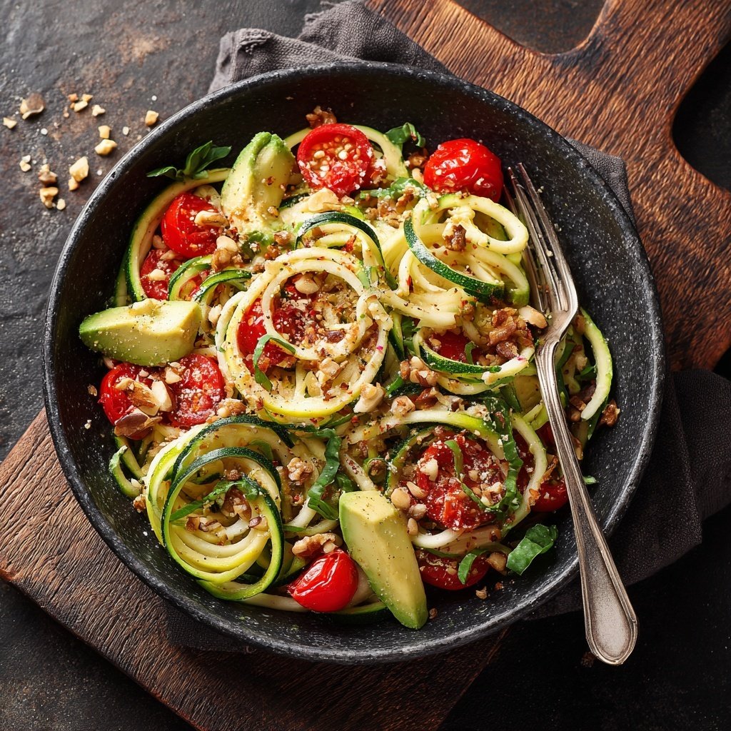 Healthy Dinner Zucchini Noodle Bowl